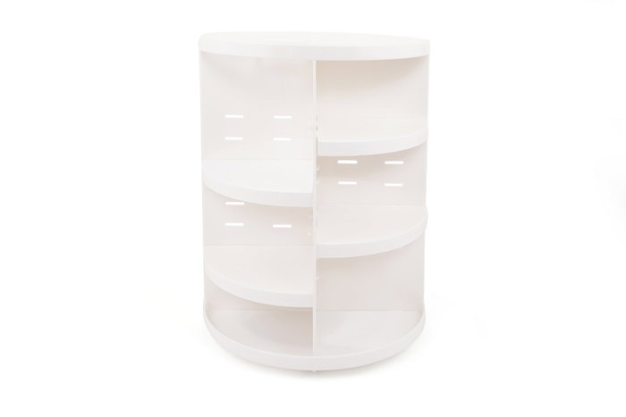 Hermia Organizador de Maquillaje 980302 Blanco 23 x 23 x 30.5 cm. Plástico Libre de BPA. Apto Lavavajillas.